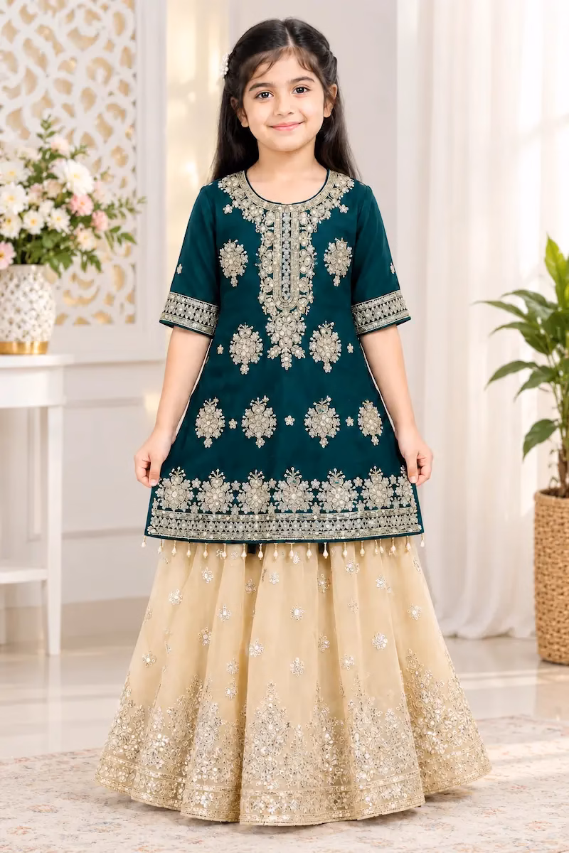 Kids sharara party dress
